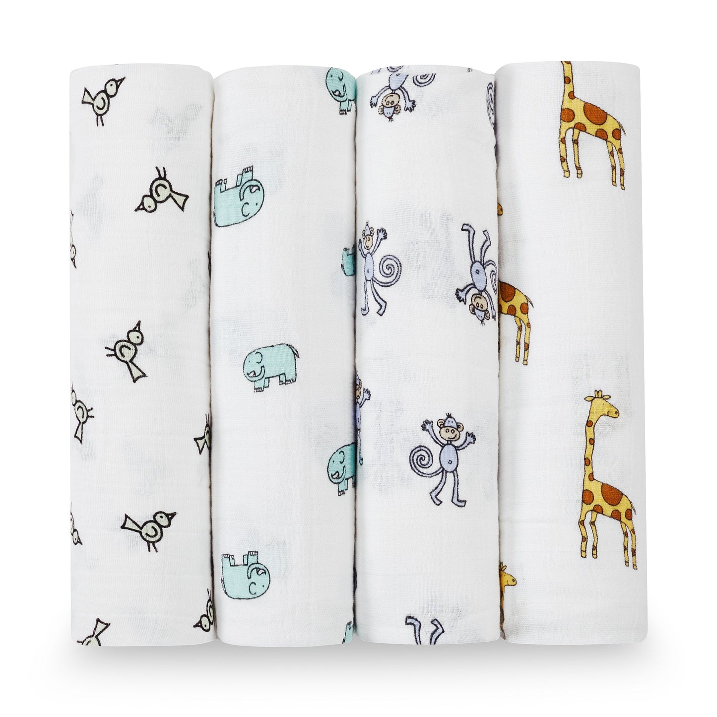 aden + anais jungle jam classic muslin 4-pack swaddles