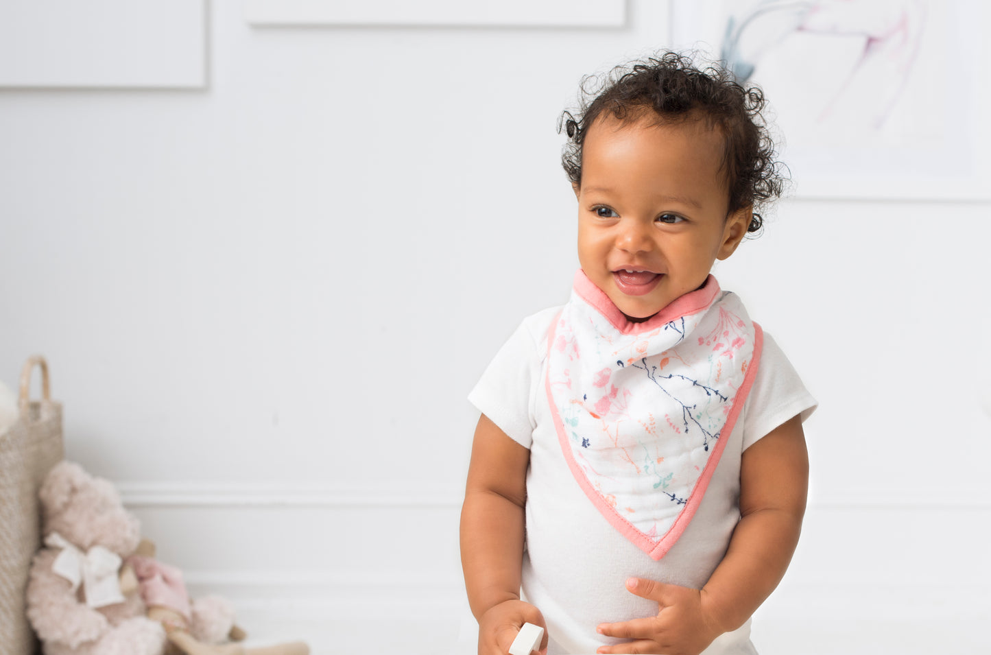 1pk petal blooms classic bandana bib