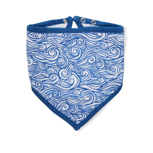 1pk seafaring waves bandana bib