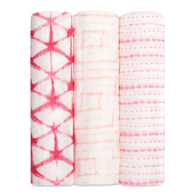 aden + anais berry shibori 3-pack swaddles
