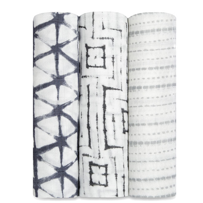 aden + anais pebble shibori 3-pack swaddles