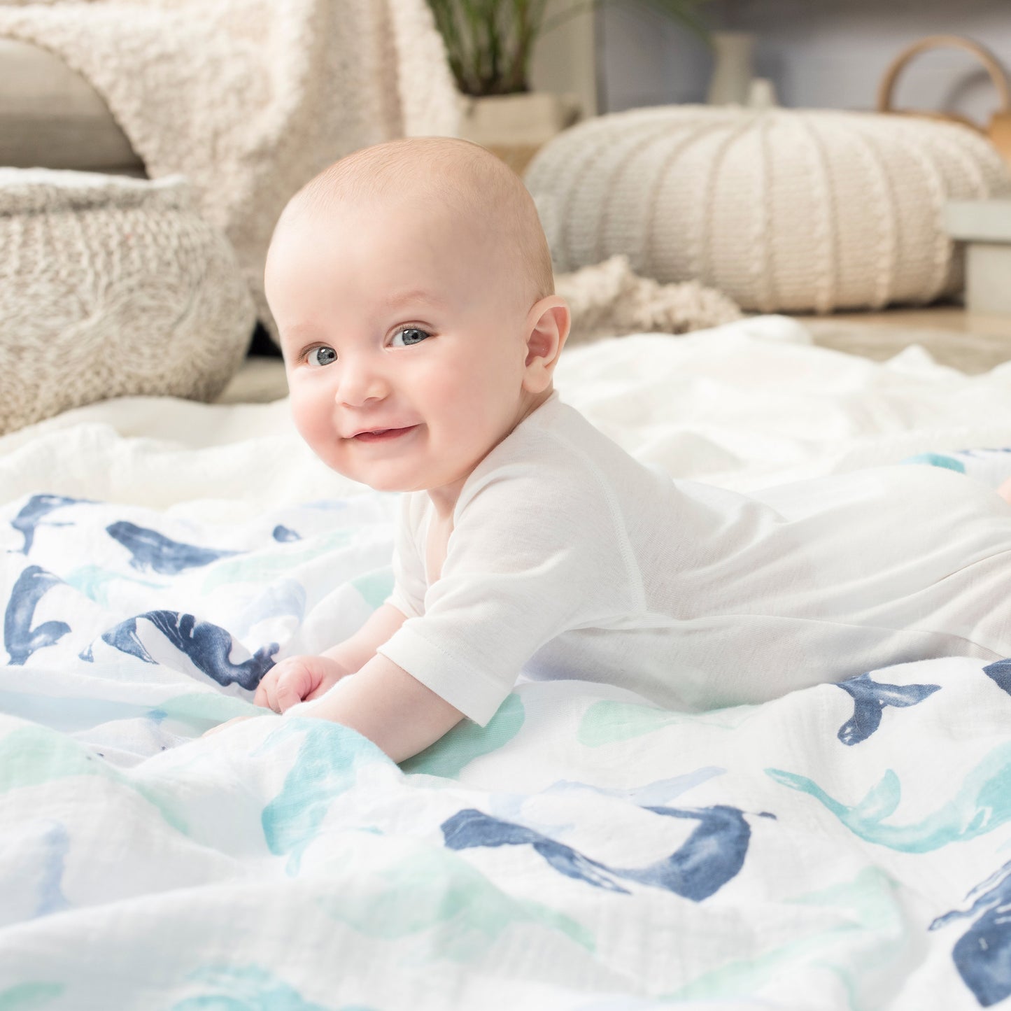 seafaring classic muslin swaddles 4-pack