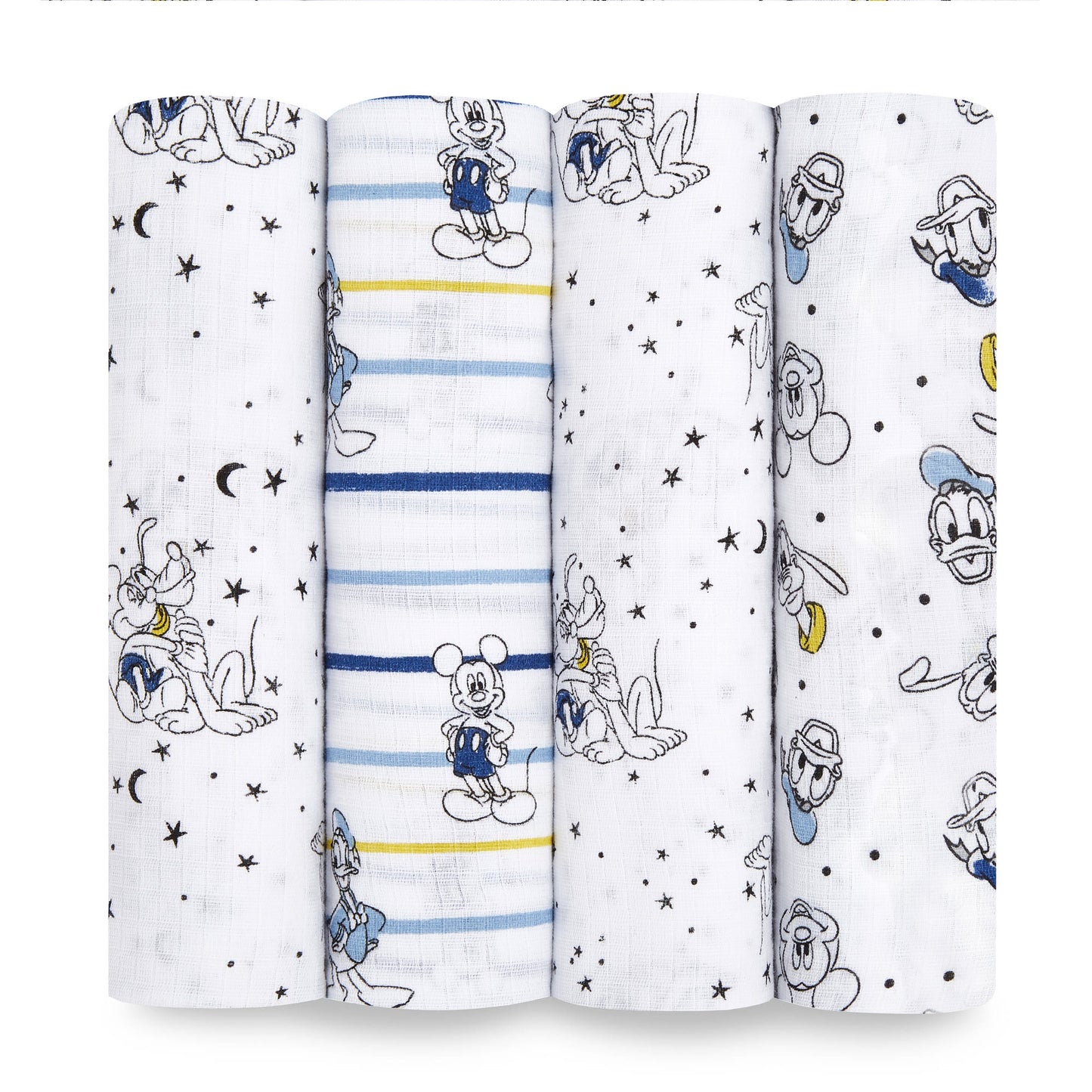 aden+anais essentials DISNEY Mickey 4 pack muslin swaddles