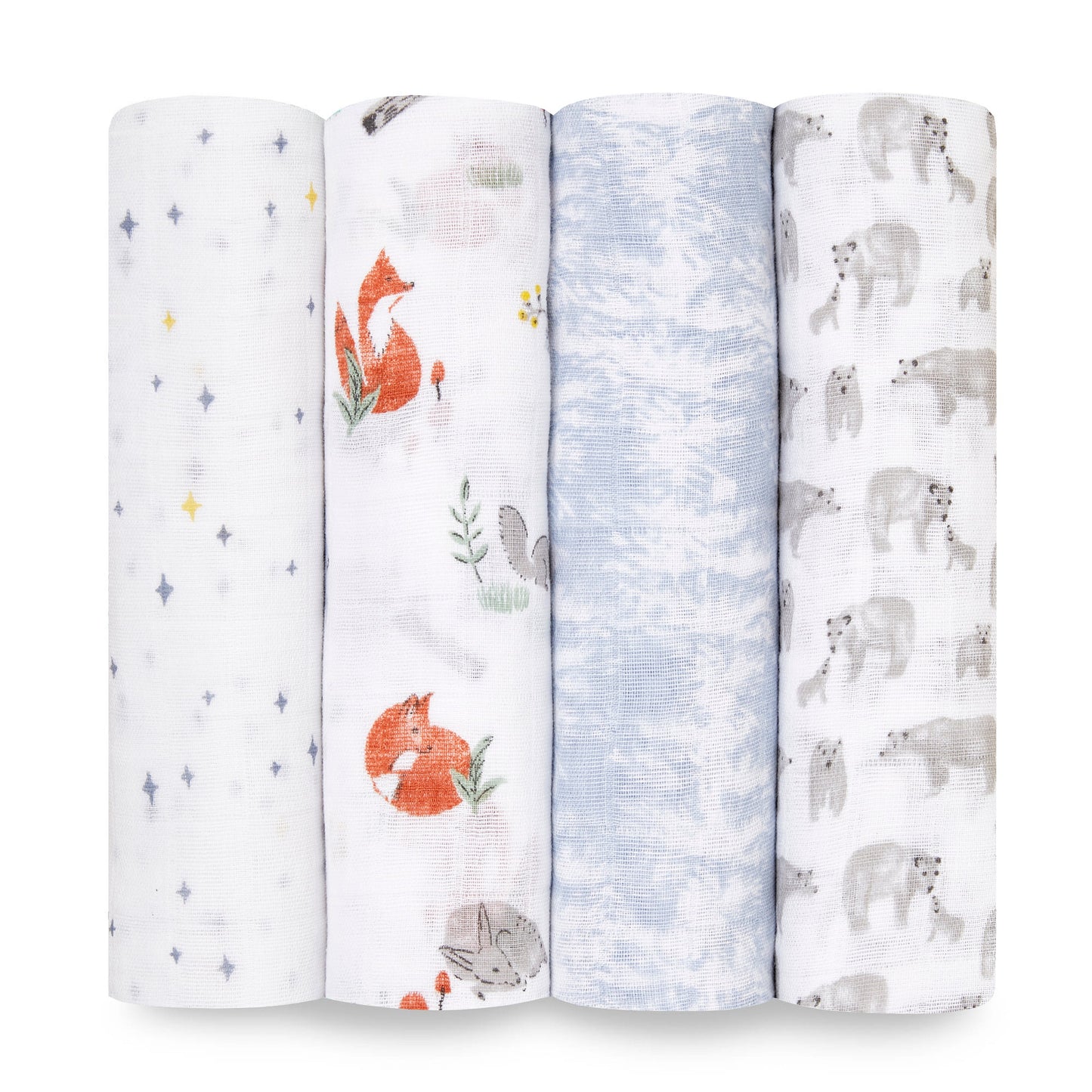 aden + anais naturally 4-pack muslin swaddles
