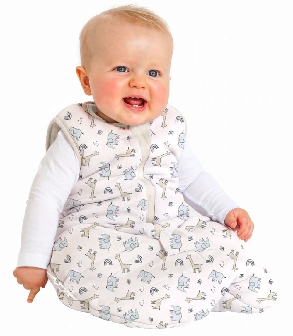 babystudio sleeping bag cotton no arms 2.5 TOG - RUMBLE JUNGLE/OATMEAL