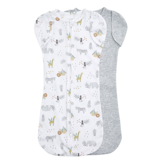 Essentials Savannah Spots Newborn Snug Swaddle 0-3 months 2pk