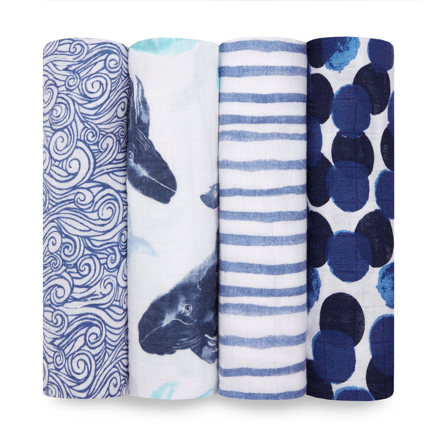 seafaring classic muslin  swaddles 4-pack
