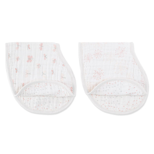 lovely reverie classic muslin burpy bib 2-pack