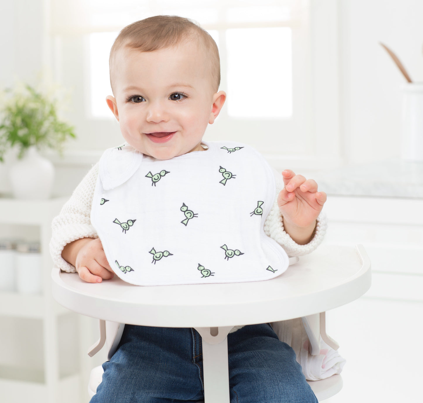 jungle jam classic muslin snap bibs 3-pack