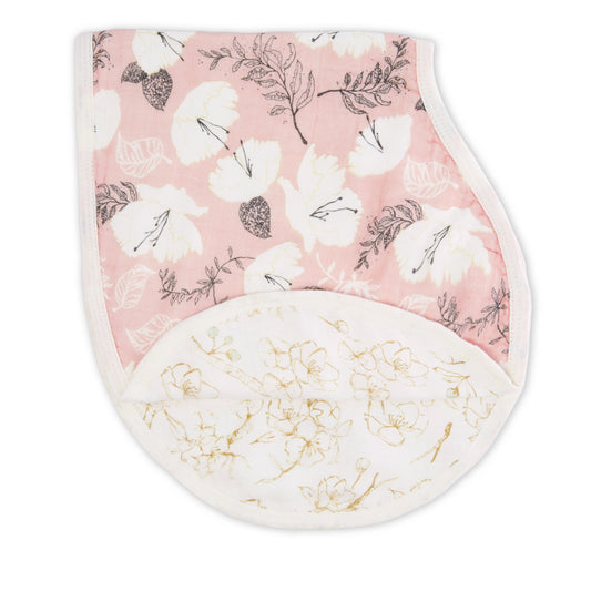 pretty petals silky soft bamboo burpy bib