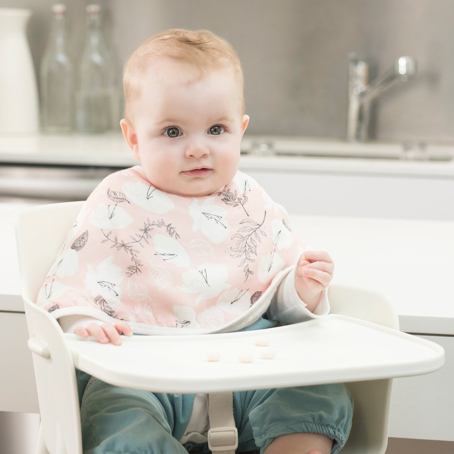 pretty petals silky soft bamboo burpy bib
