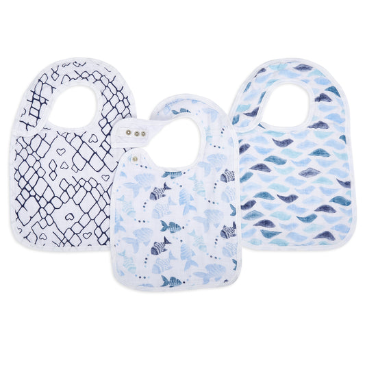 aden+anais gone fishing 3 pk classic snap bibs