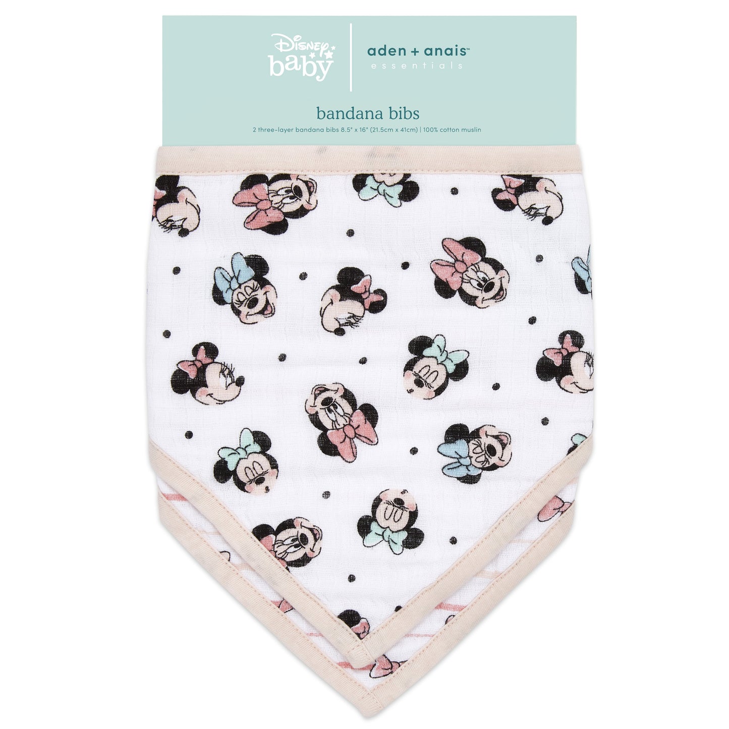 aden+anais essentials DISNEY Minnie 2 pack bandana bibs