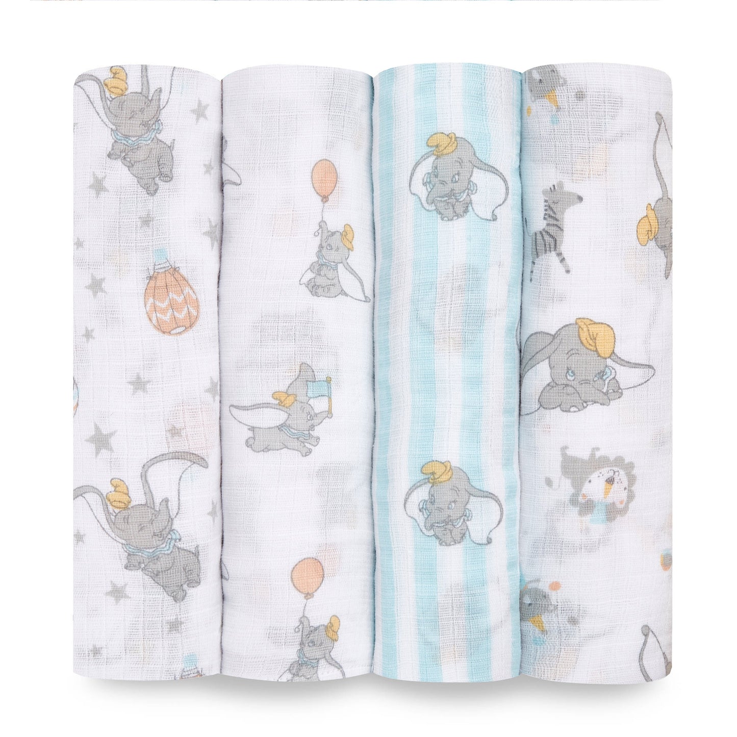 aden+anais essentials DISNEY Dumbo 4 pack muslin swaddles