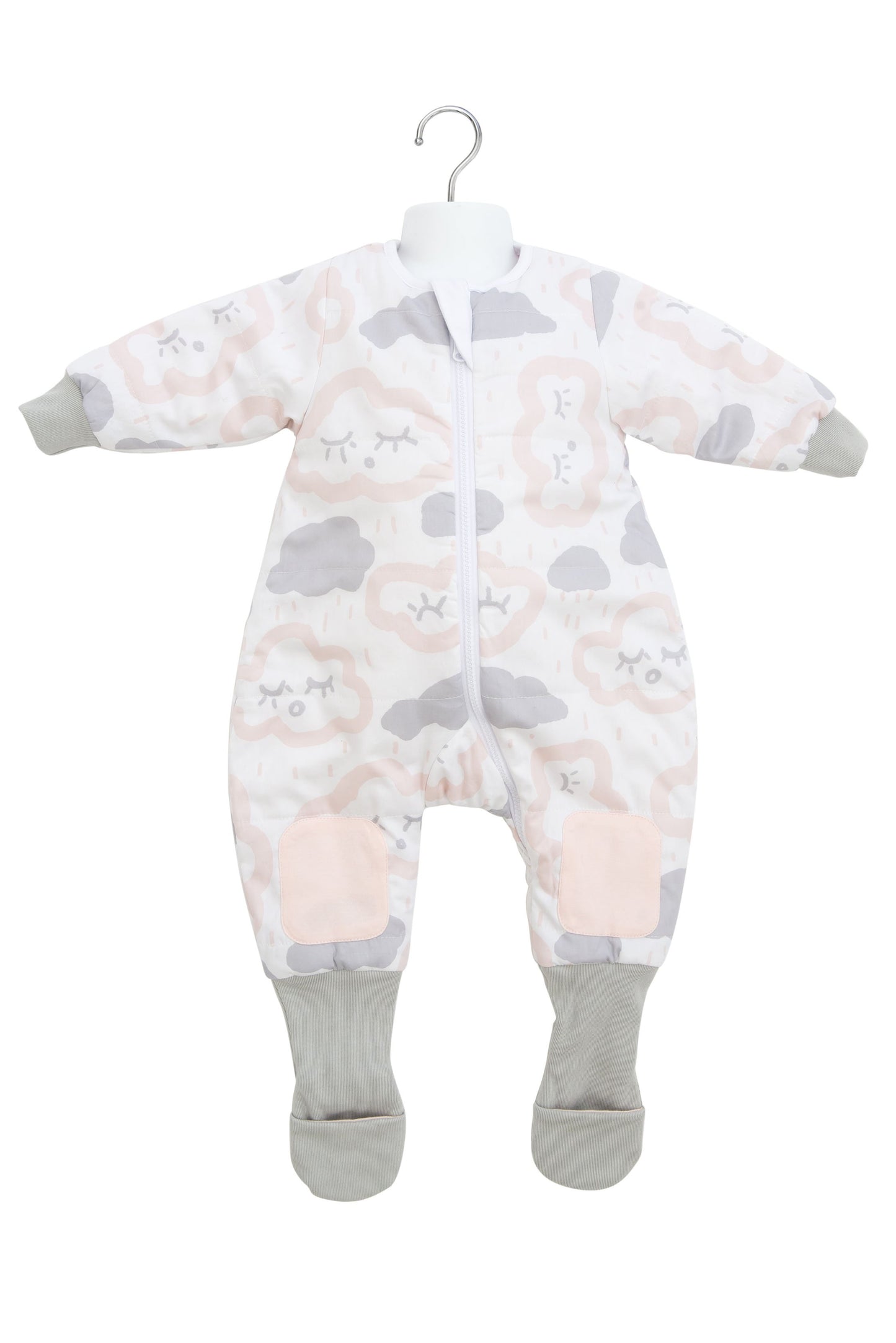 12-24m Warmies Sleeping bag with Arms and Legs 3.0 TOG - CLOUDS PINK