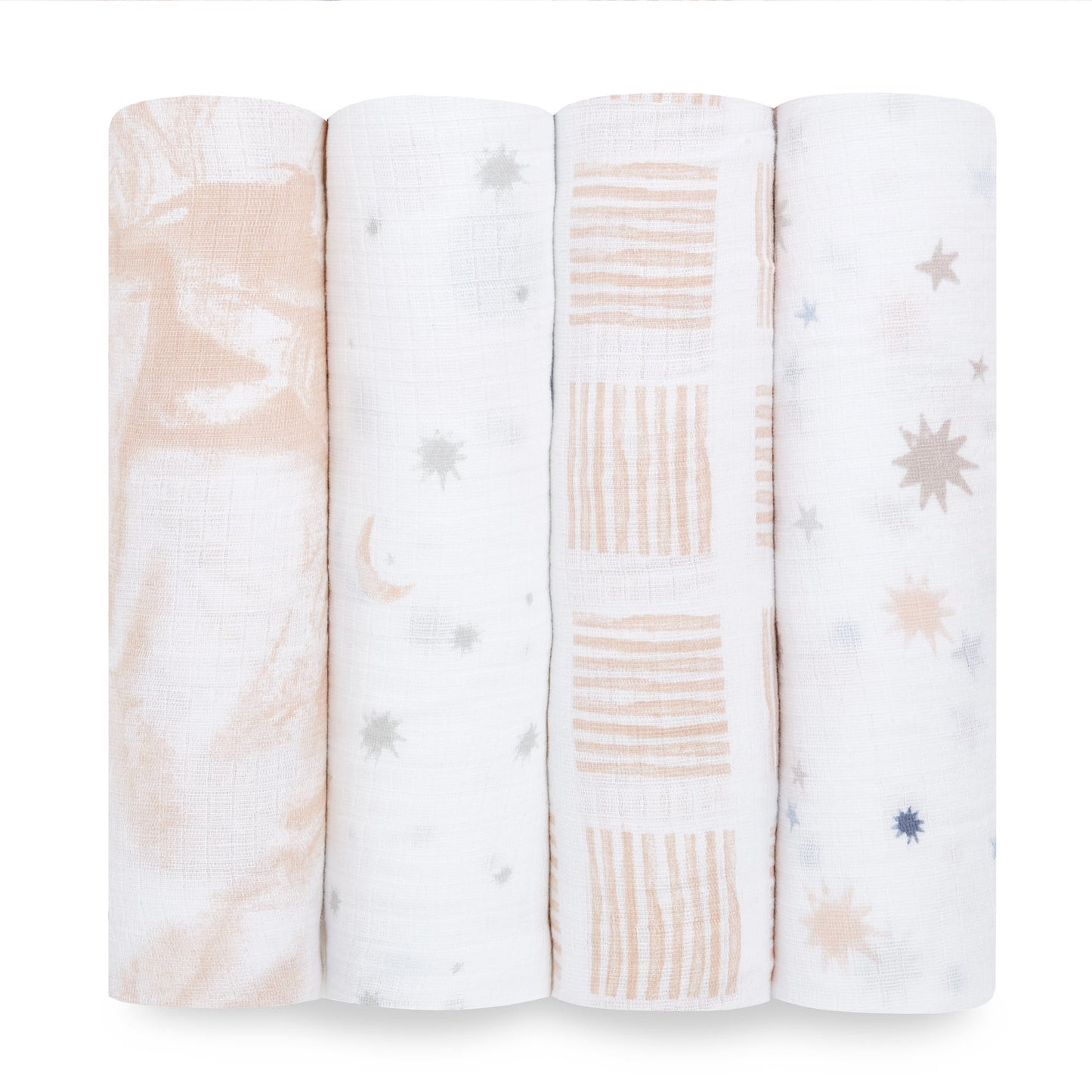 aden To The Moon 4 pack muslin swaddles