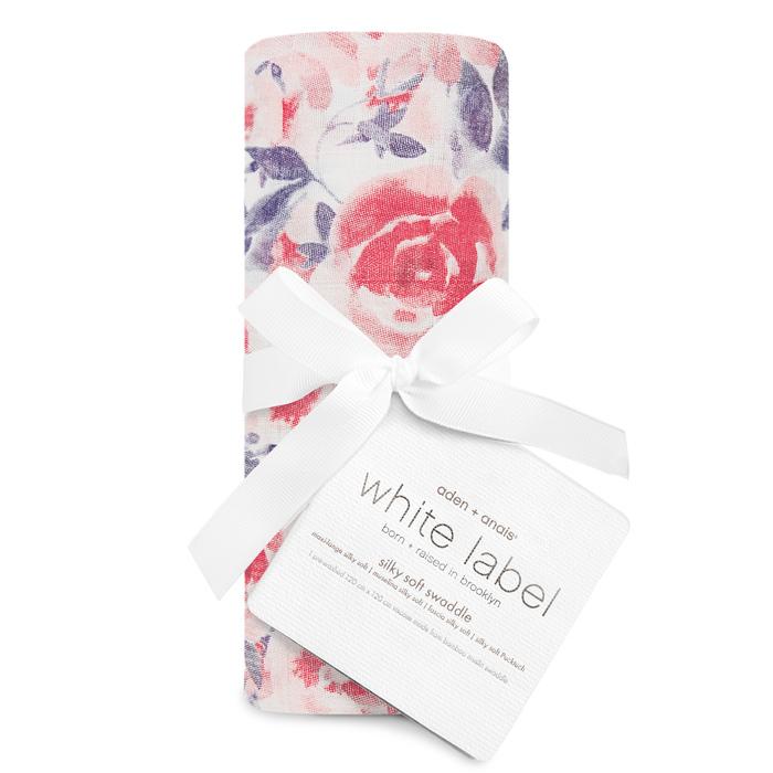 aden anais white label watercolour garden silky soft bamboo swaddle single