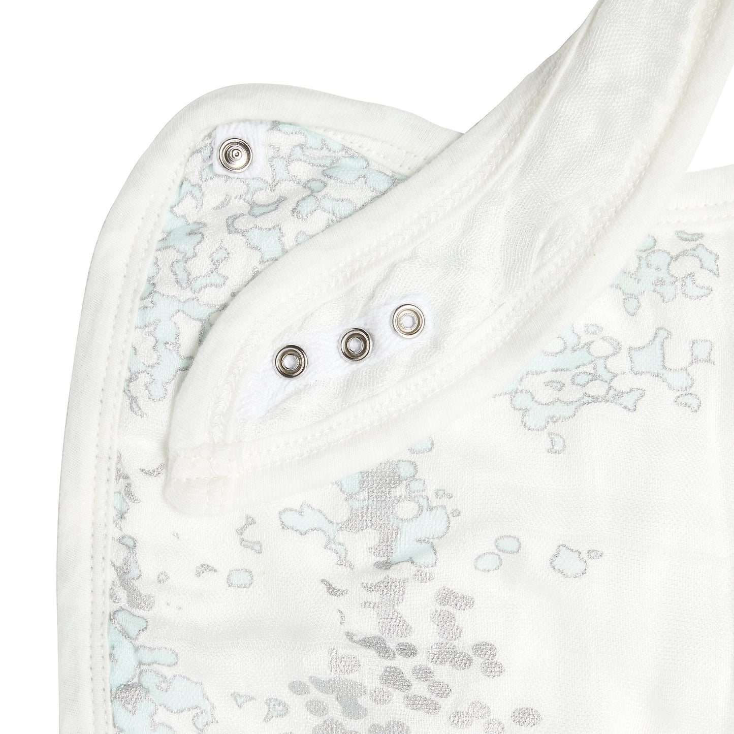 skylight birch metallic silky soft bamboo muslin snap bibs 3-pack