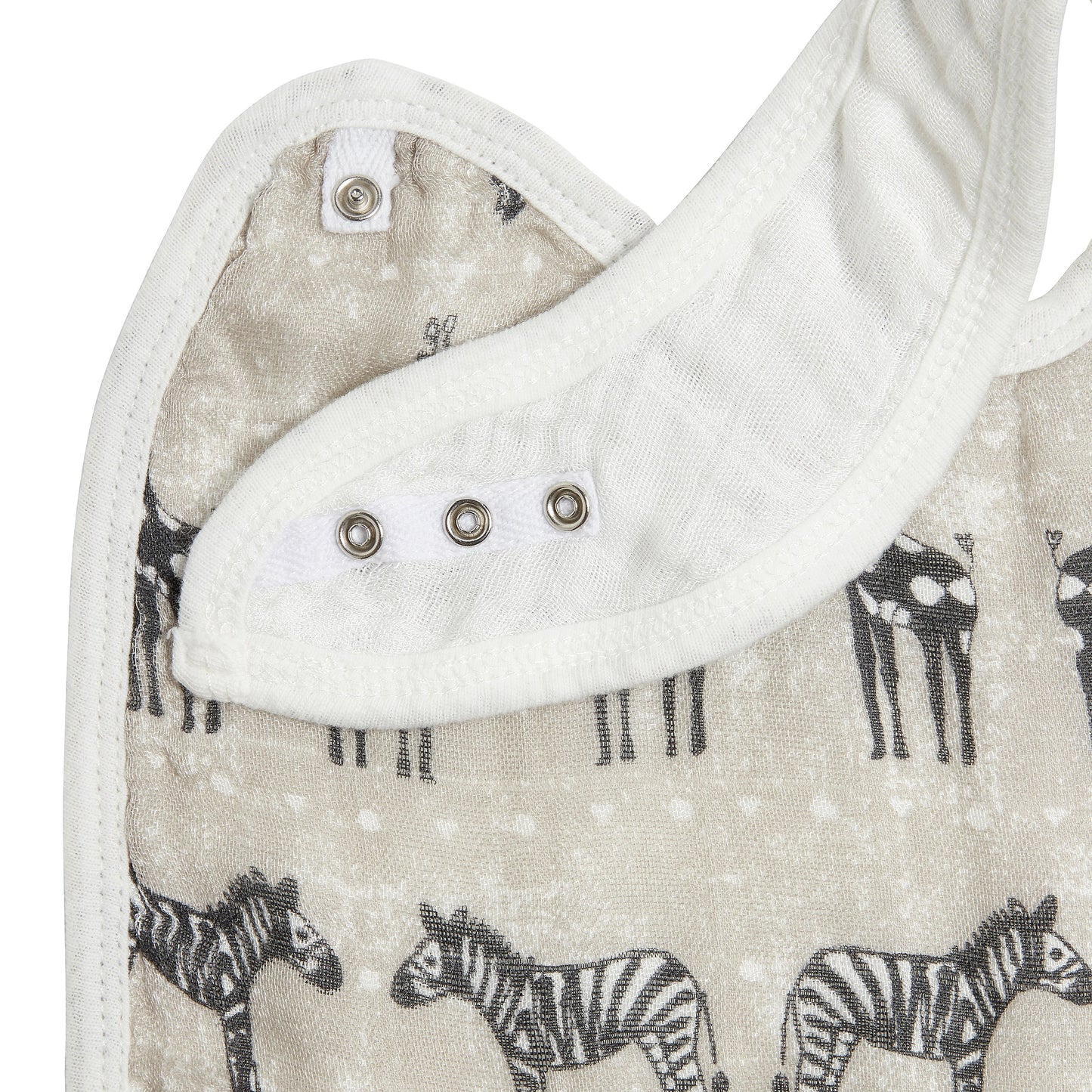 sahara motif silky soft bamboo muslin snap bibs 3-pack